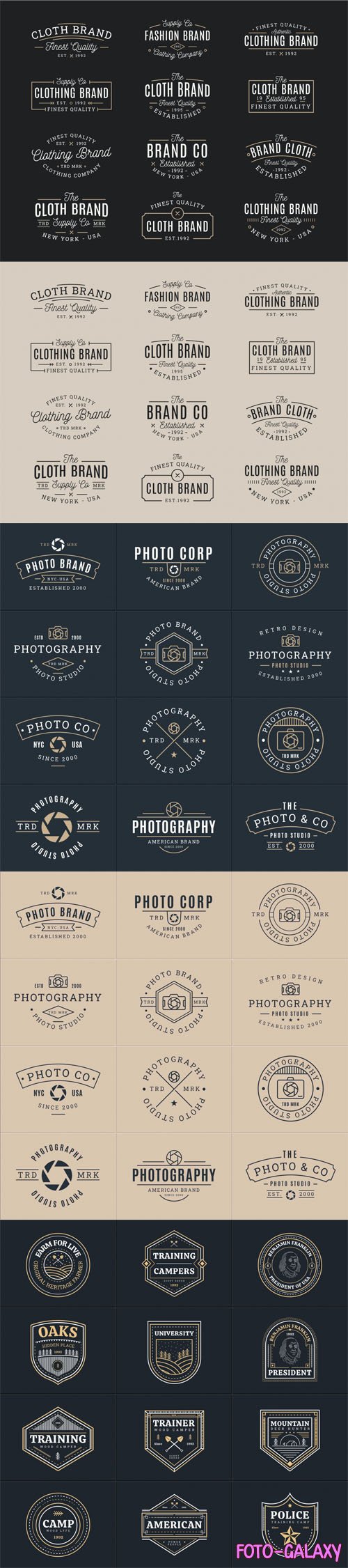 Multipurpose Vector Badges Templates Collection