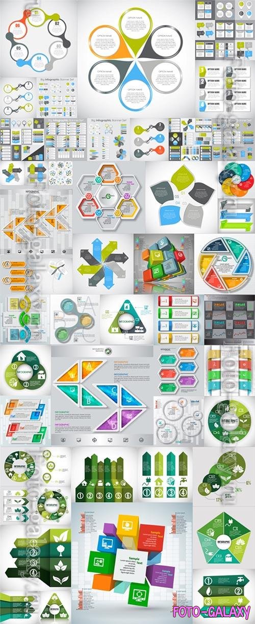 50 Infographics and business icons collection in vector