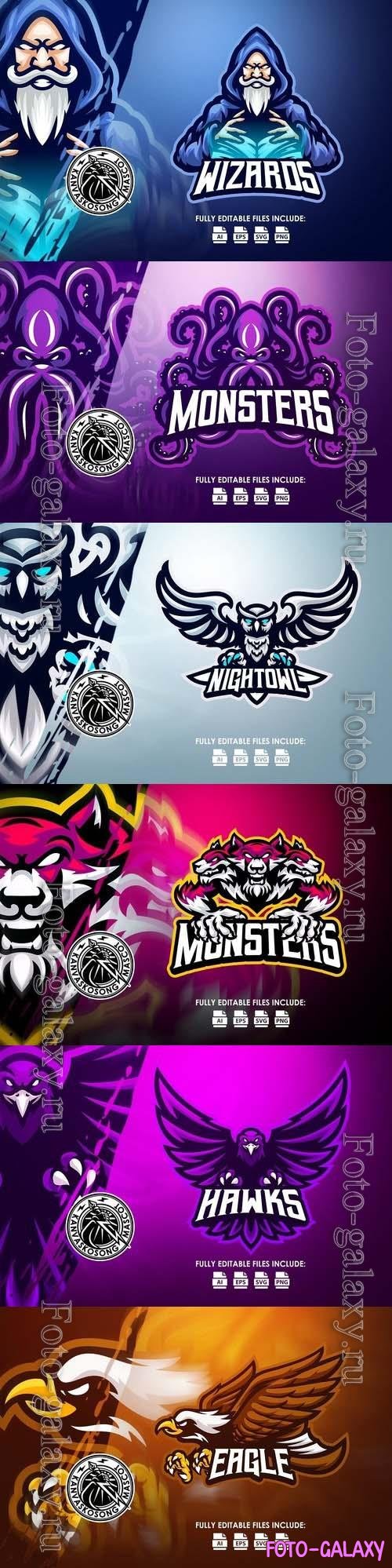 Logo mascot vector design template vol 6