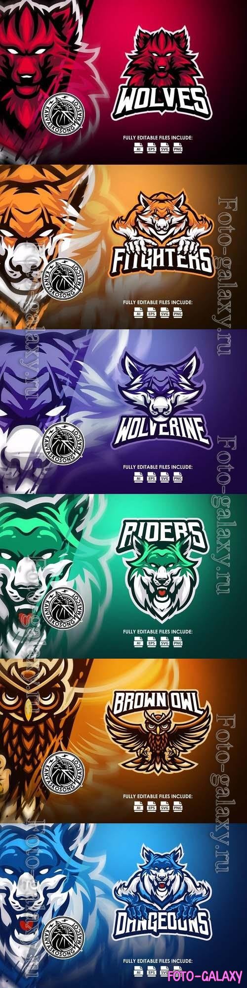 Logo mascot vector design template vol 5