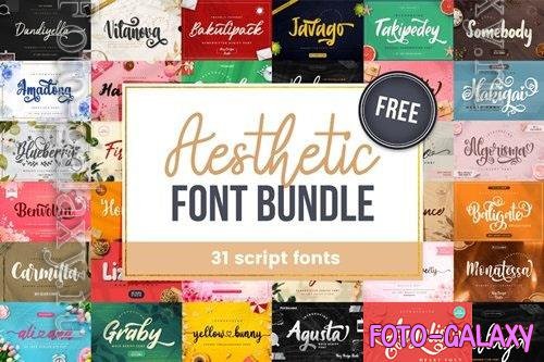 Aesthetic Font Bundle 62075723