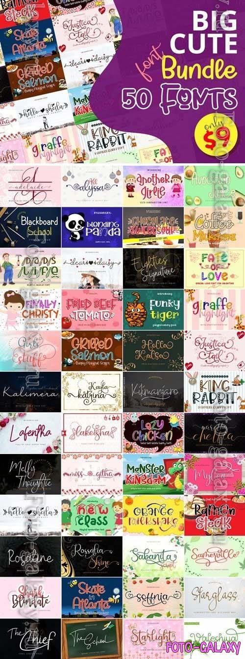 The Big Cute Fonts Bundle 8091932