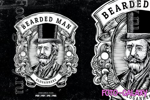 Bearded Man Illustration