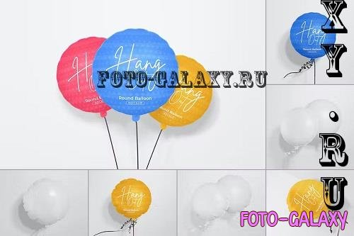 Round Foil Helium Balloon Psd Mockups Set - RJT8X7P