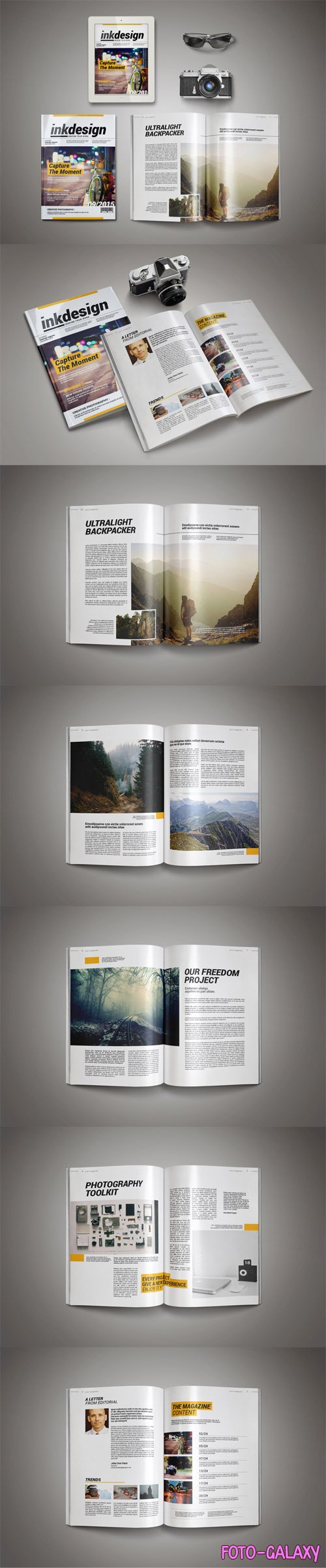 Professional InDesign Magazine Template [24 Pages]