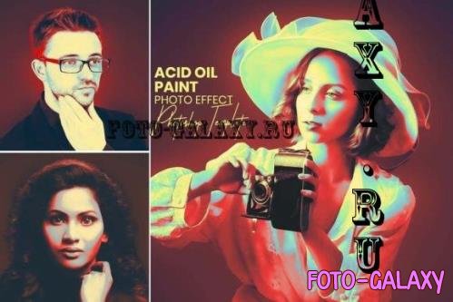 Acid Oil Paint Photo Effect - 19678391