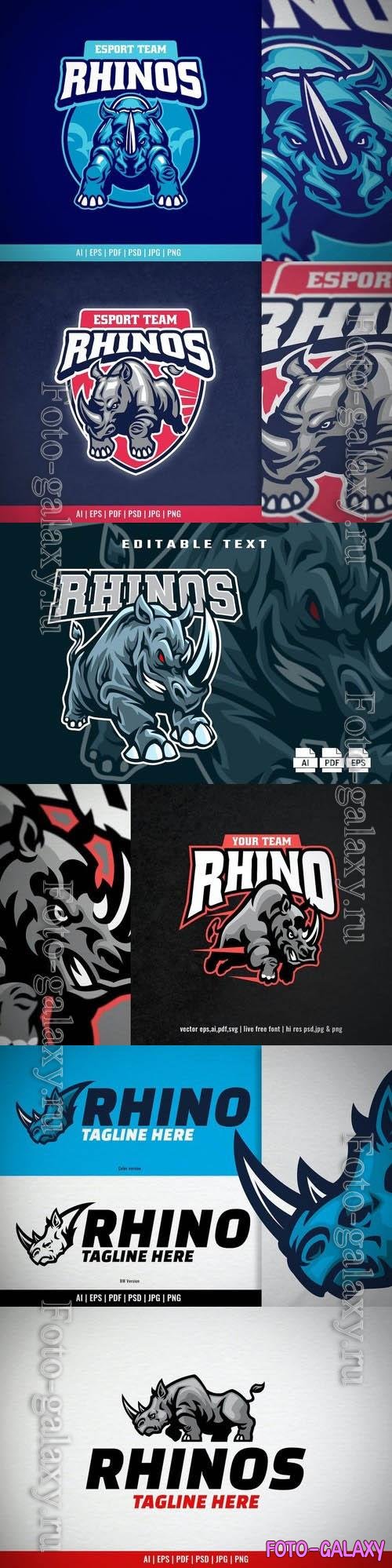 Rhino Stance for Tough and Power Logo Concept