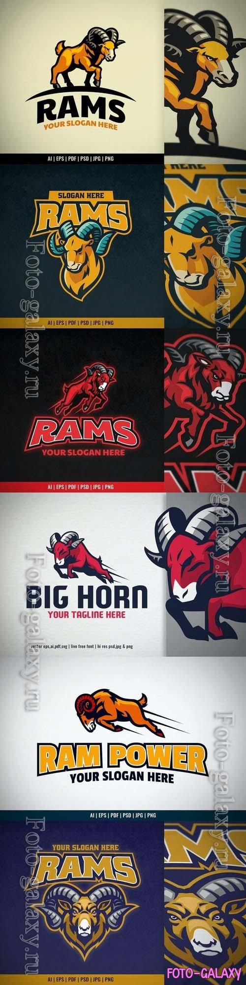 Ram Head Mascot for Sport and Esport Logo