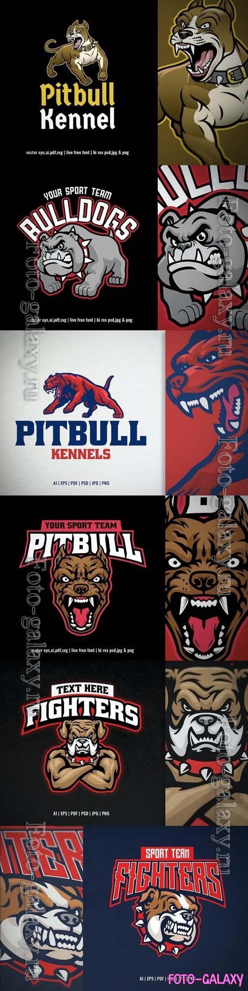 Bulldog Head Mascot Sport and Esport Logo