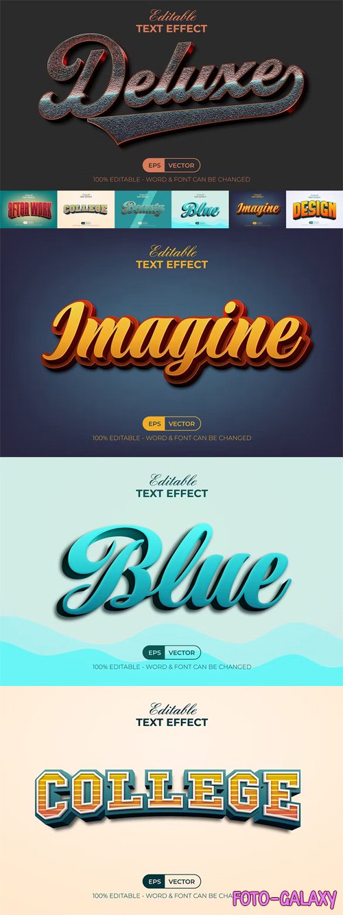 3D Editable Text Effects for Illustrator