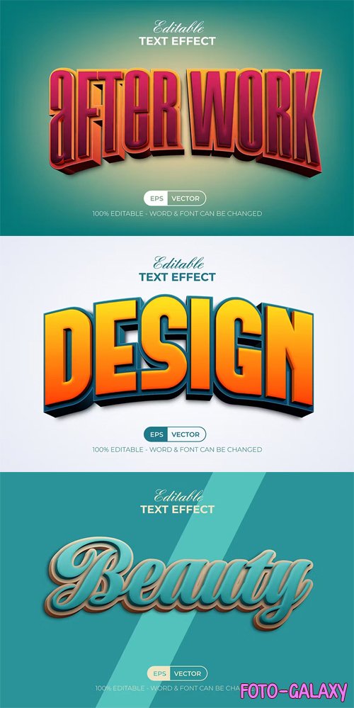 3D Editable Text Effects for Illustrator