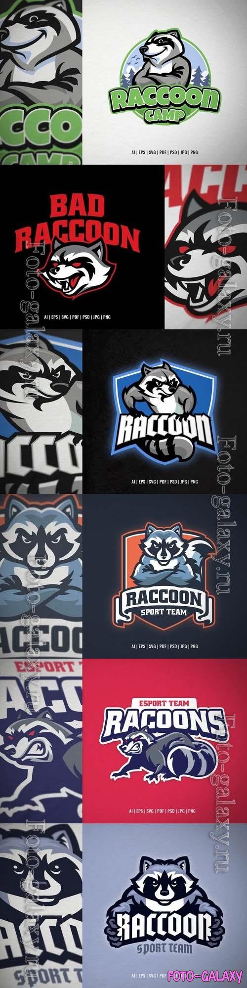 Raccoon Sport and Esport Style Logo