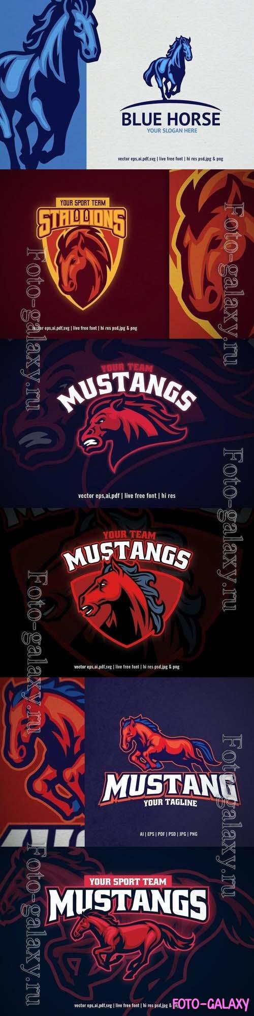 Mustang Horse Sport and E-sport Logo