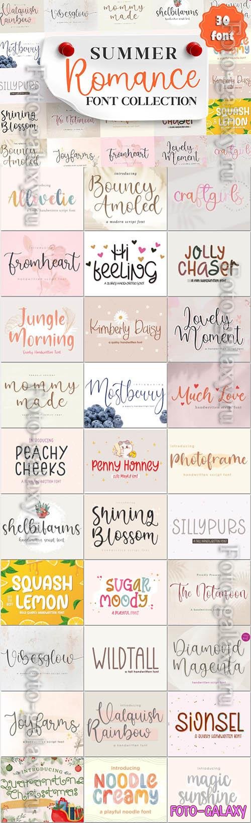 30 Beautiful Summer Romance Font Collection