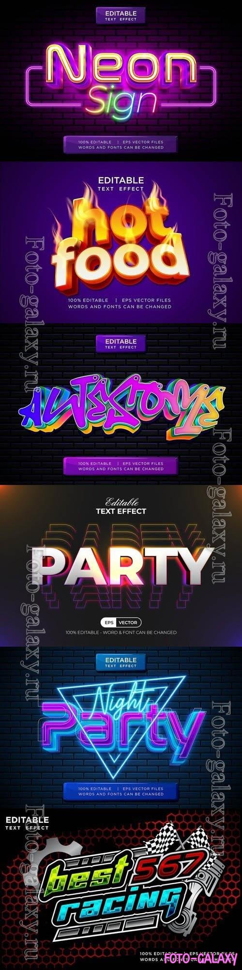 Vector 3d text editable, text effect font vol 205