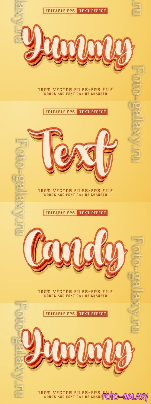 Yummy Editable Text Effect