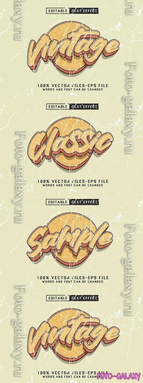 Vintage Editable Text Effect