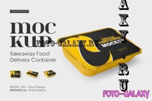 Takeaway Food Delivery Container Mockup