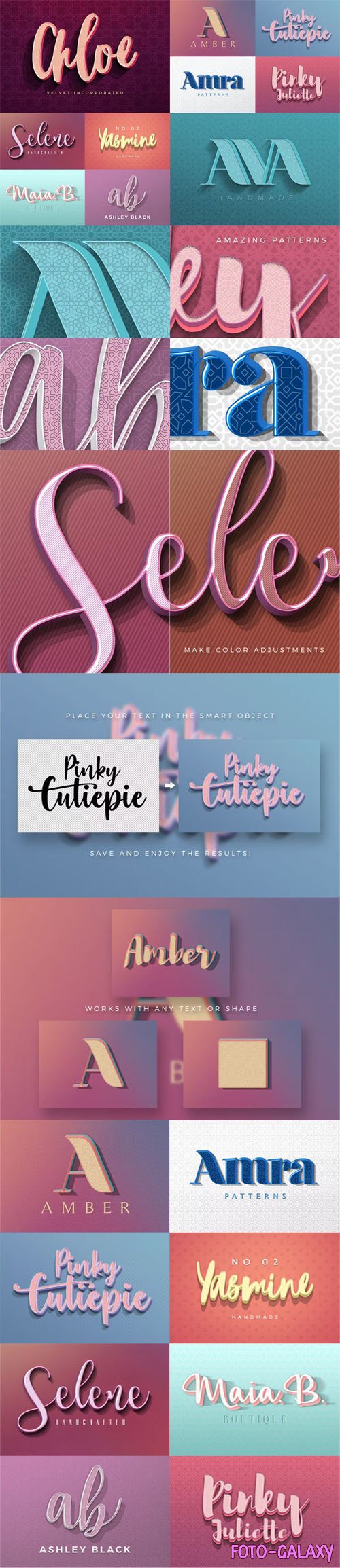 Feminine Colorful Text Effects for Photoshop