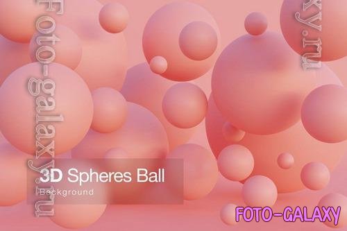 3D Spheres Ball Gradient Background