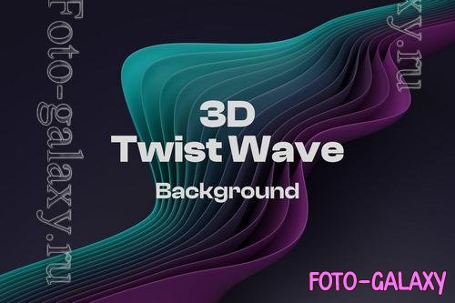 3D Gradient Twisted Wave Background