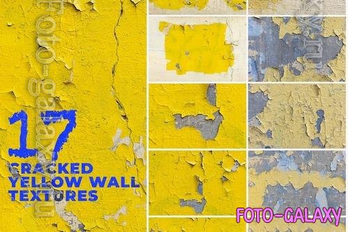 17 Cracked Yellow Wall Surface Textures