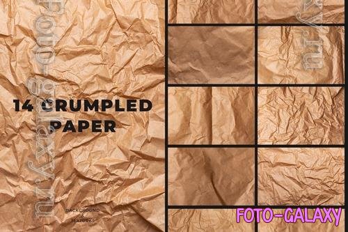 14 Crumpled Paper Background Texture Overlay