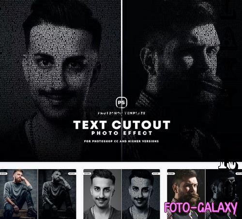 Text Cutout Photo Effect - F8EG22W
