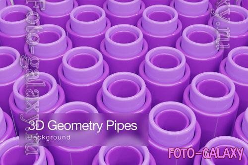 3D Realistic Geometry Pipes Background
