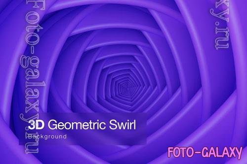 3D Realistic Geometric Swirl Background