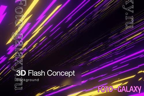 3D Flash Lighting Concept Building Background