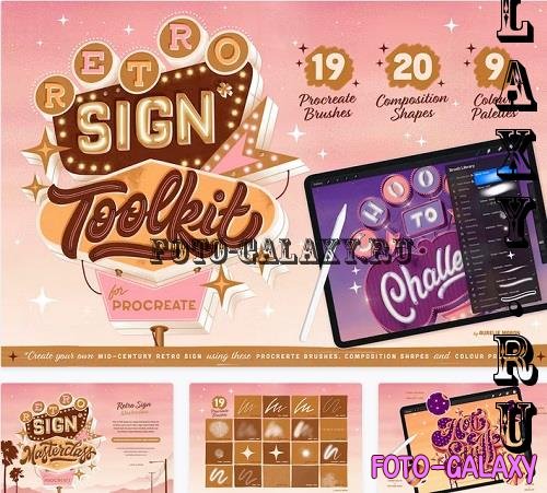 Retro Sign Toolkit for Procreate - 5845608