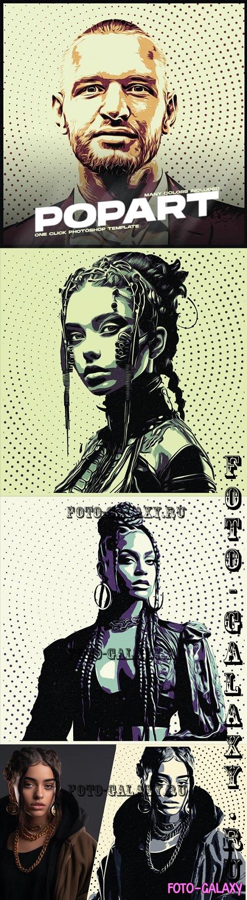 Pop Art Photoshop PSD Template - 47214331