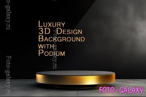 Luxury 3D Design Background with Podium