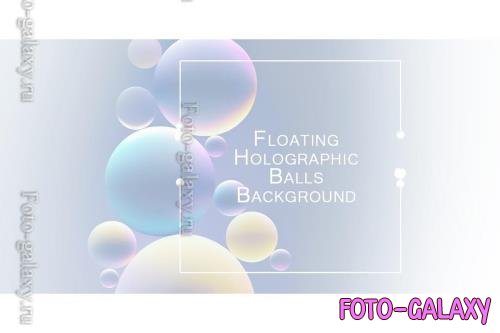 Floating Holographic Balls Background