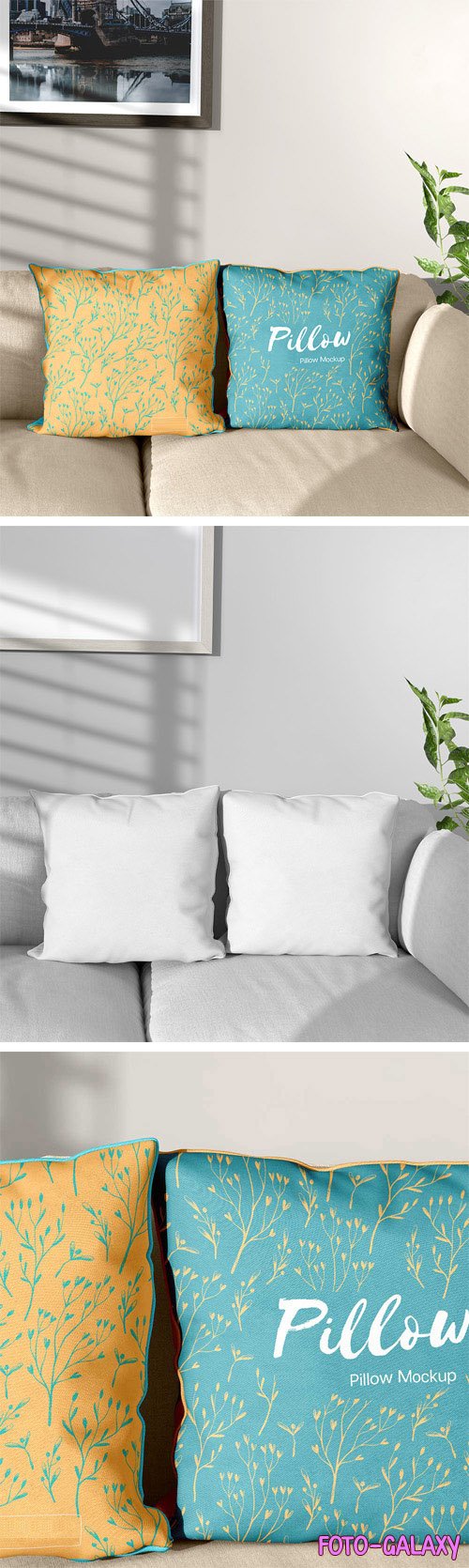 Photorealistic Pillows - PSD Mockups Templates