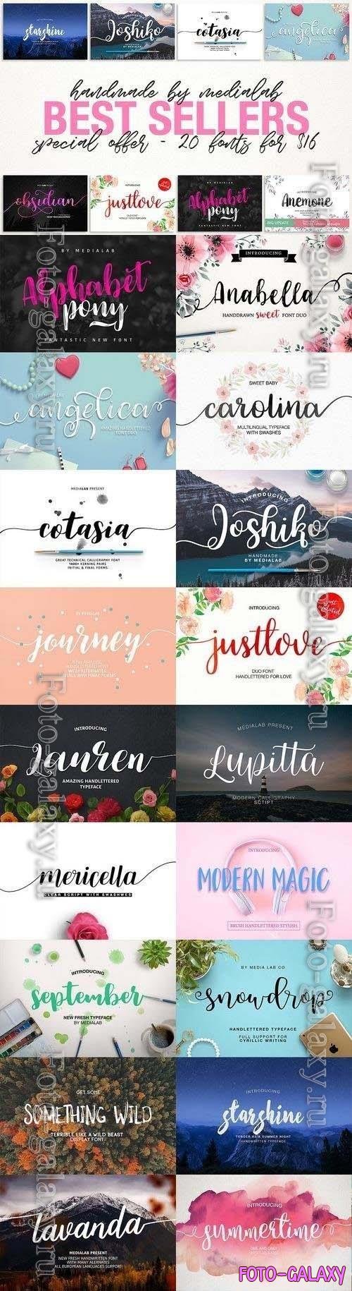 20 BESTSELLERS FONTS BUNDLE