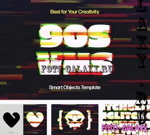 90s VHS Glitch Text Effect - 26697995