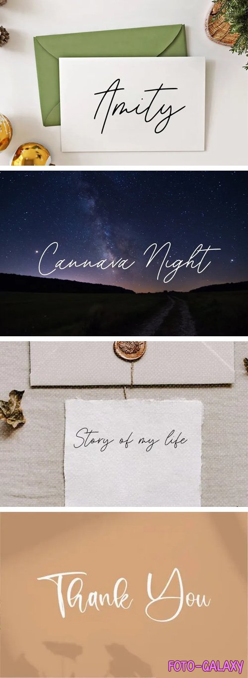 Amity Script Font