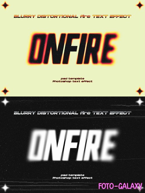 OnFire - Blurry Distortional Fire Text Effect for Photoshop