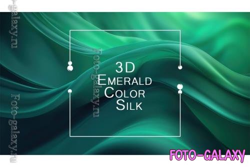 3D Emerald Color Silk