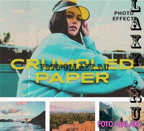 Crumpled Paper Sheets Photo Effect - GKVNCJG