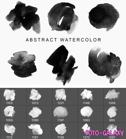 Creative Abstract Watercolor Photoshop Brushes + PNG