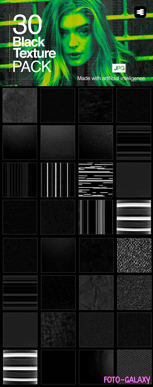 30 Black Textures Pack