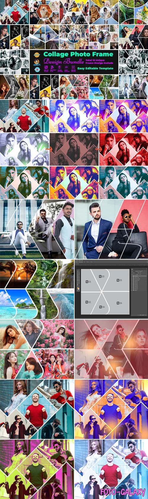 Collage Photo Frame Design Bundle