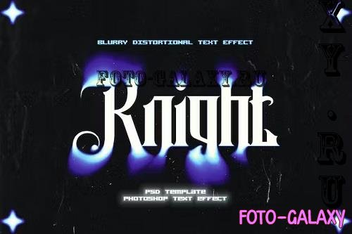 Knight Blurry Text Effect - Distortion FX - NUGA4MN
