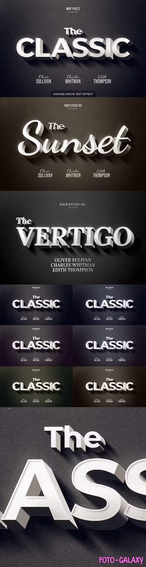 Classic Movie Text Effect for Photoshop
