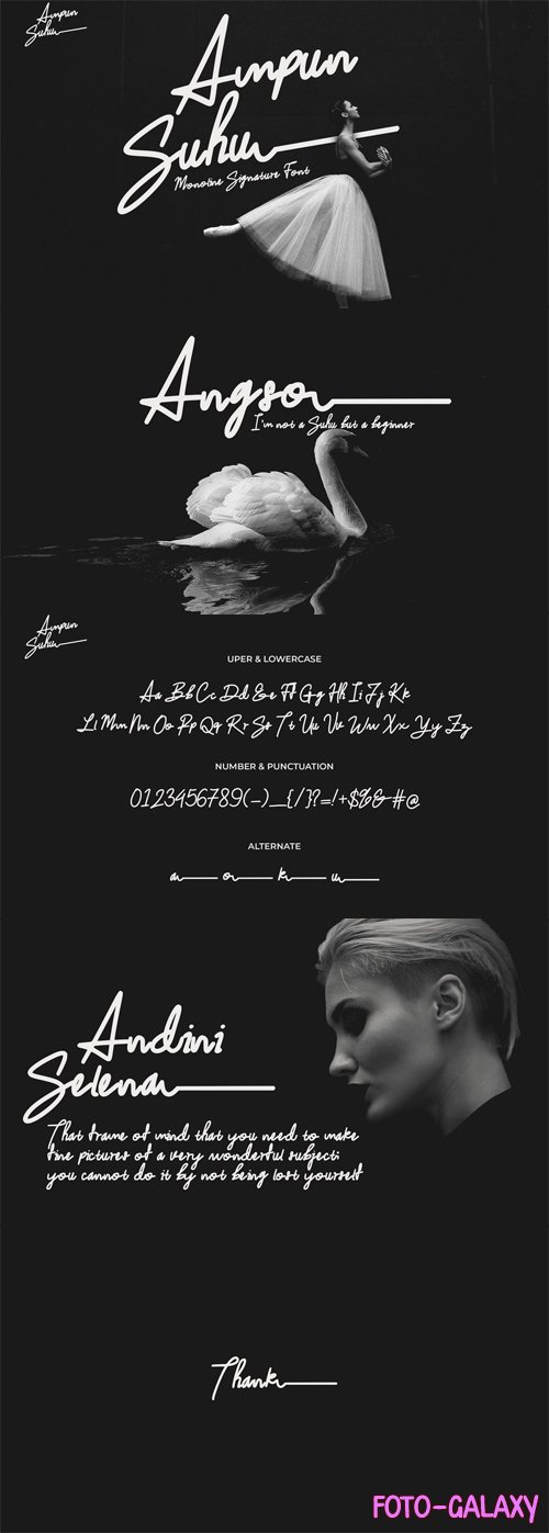 Ampunsuhu Signature Font