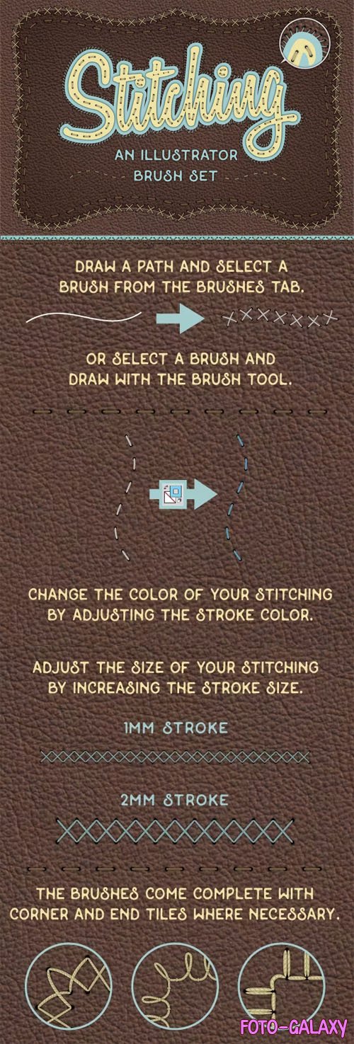 Stitch Brushes for Illustrator