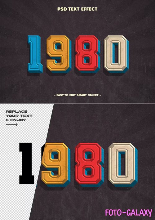 Retro 1980's Layer Style Text Effect
